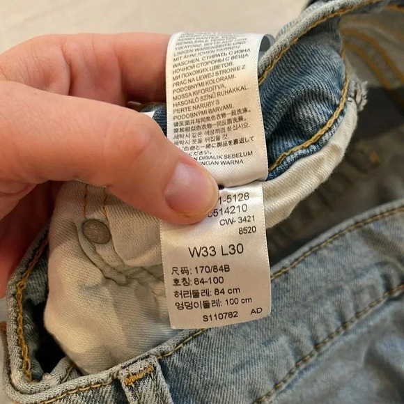 Levi’s men’s 511 jeans distressed size 33x30 33 x 30 - Picture 3 of 6